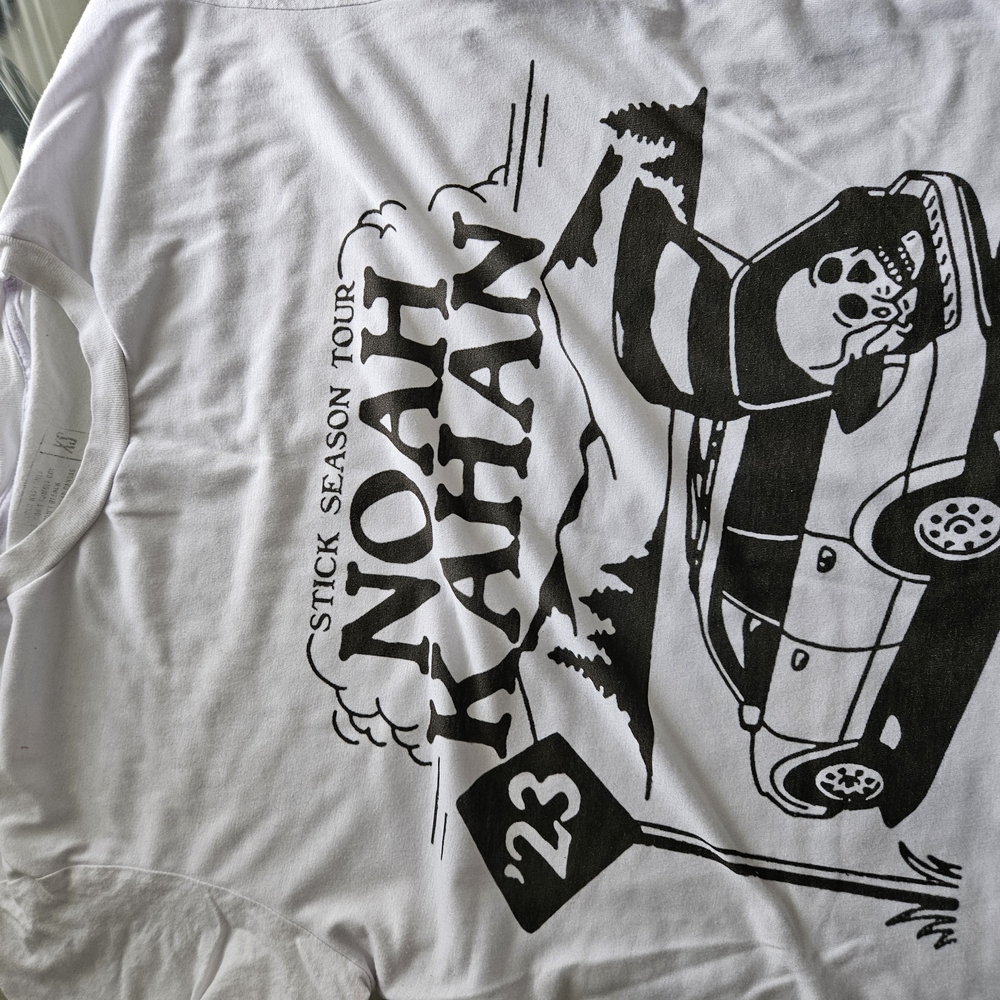 Noah Kahan White Graphic Band T-Shirt